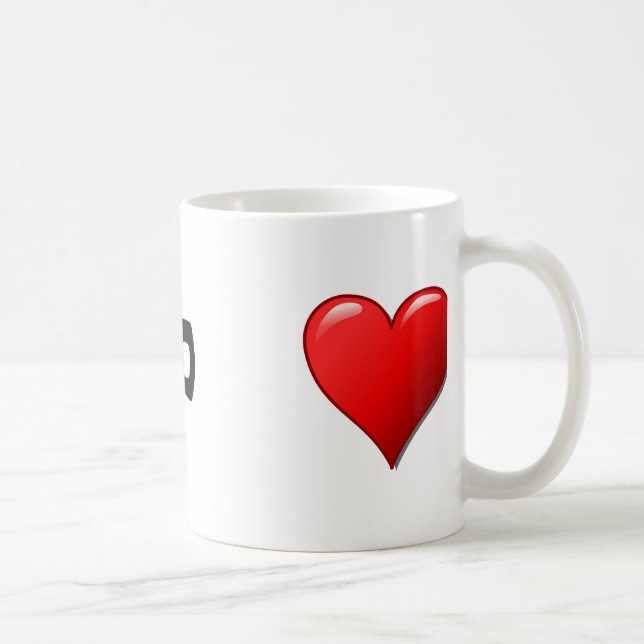 Caneca De Café Ti amo - Eu te amo no italiano (Direita)