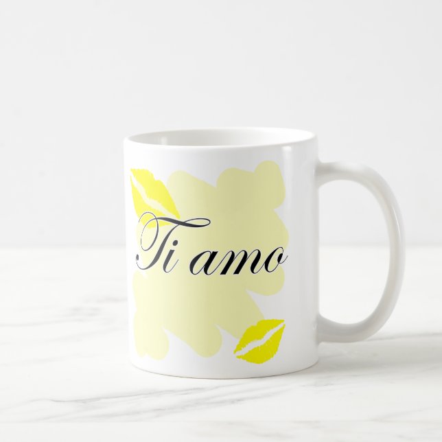 Caneca De Café Ti amo - Italiano eu te amo (Direita)