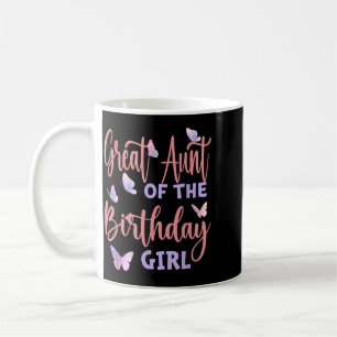 Caneca De Café Tia Avó da Menina de Aniversário Família Borboleta