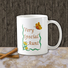 Caneca De Café Tia Borboleta Muito Especial