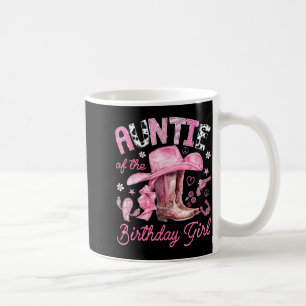 Caneca De Café Tia da aniversariante vaqueira rosa western