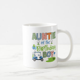 Caneca De Café Tia Da Matriz Familiar De Bebê De Golfe