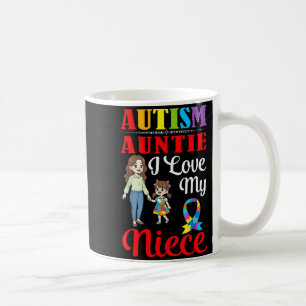 Caneca De Café Tia do Autismo Eu Amo Minha Sobrinha Conscientizaç