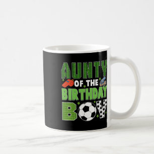 Caneca De Café Tia Do Grupo De Futebol Do Menino Do Aniversário F