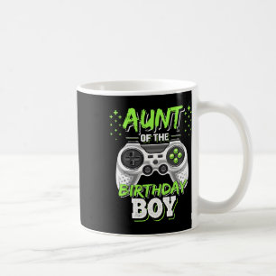 Caneca De Café Tia do Menino de Aniversário Jogo de Vídeo Corresp