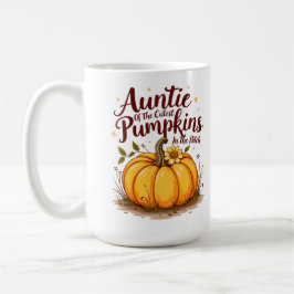 Caneca De Café Tia dos Pumpkins mais fofos no Patch
