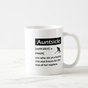 Caneca De Café Tia engraçada de hóquei definição de mulheres