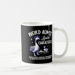 Caneca De Café Tia Estranha Constrói Caráter Divertida Tia Gansa