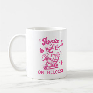 Caneca De Café Tia Gansa Solta Gráfico de Animal de Fazenda Fofo
