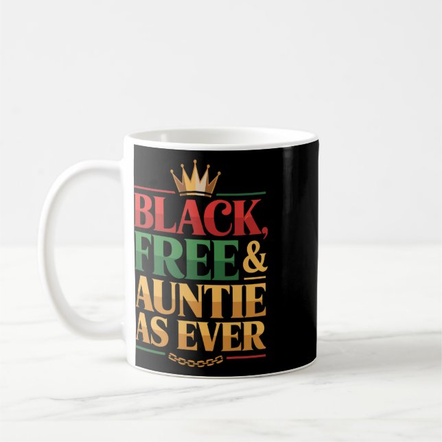 Caneca De Café Tia Juneteenth Liberdade Negra Tiazinha  (Esquerda)