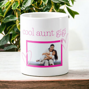 Caneca De Café Tia Legal Melhor Tia Nova Tia Foto Personalizada