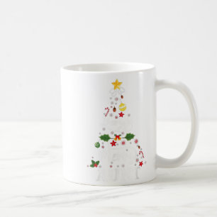 Caneca De Café Tia Natal Muito Feliz O Ornamento Da Árvore De Nat