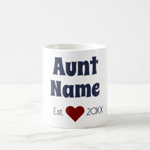 Caneca De Café Tia Nova Personalizada Estabelecida Mug