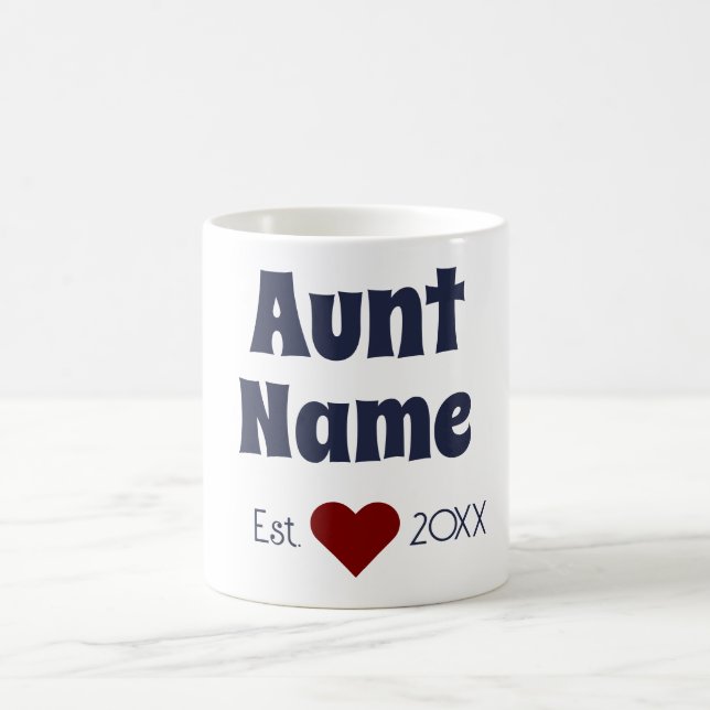 Caneca De Café Tia Nova Personalizada Estabelecida Mug (Centro)