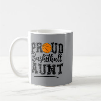 Caneca De Café Tia Orgulhosa De Basquete De Um Jogador De Basquet