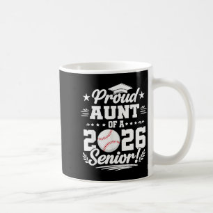 Caneca De Café Tia orgulhosa de um graduado sénior de beisebol de