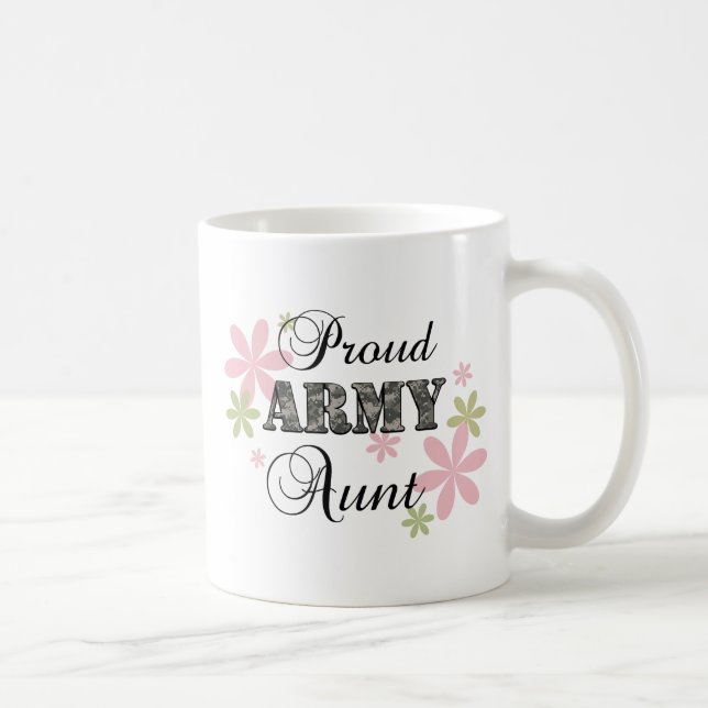Caneca De Café Tia orgulhosa do exército [fl c] (Direita)
