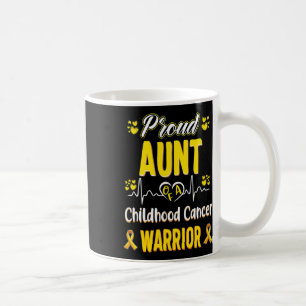 Caneca De Café Tia Orgulhosa Tia Infantil do Guerreiro Cancer