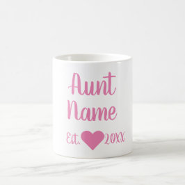 Caneca De Café Tia Personalizada com Mug Rosa Estabelecido