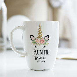 Caneca De Café Tia unicórnica Whimsic, anúncio de gravidez