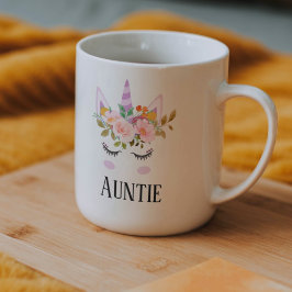 Caneca De Café Tia unicórnica Whimsic, anúncio de gravidez