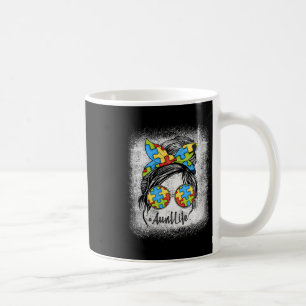 Caneca De Café Tia Vida Autismo Sensibilização Mensagem Bun Bleac