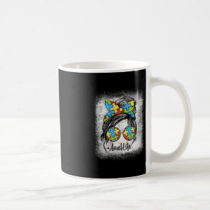 Caneca De Café Tia Vida Autismo Sensibilização Mensagem Bun Bleac