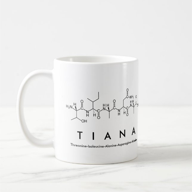 Caneca De Café Tiana peptide nome mug (Esquerda)