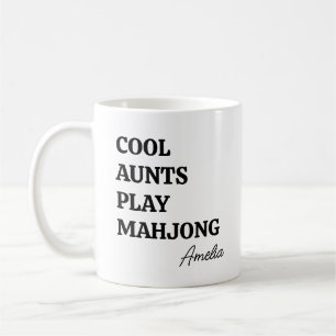 Caneca De Café Tias Modernas e Descoladas Jogam Citação de Nome d