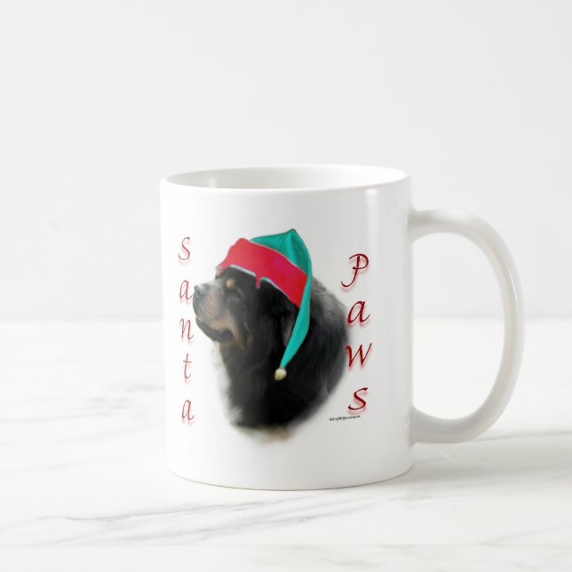 Caneca De Café Tibetano Mastiff Papais noeis Paws (Direita)