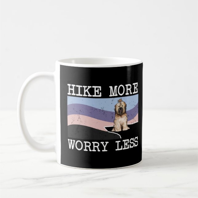 Caneca De Café Tibetano Terrier caminhou mais preocupada com meno (Esquerda)