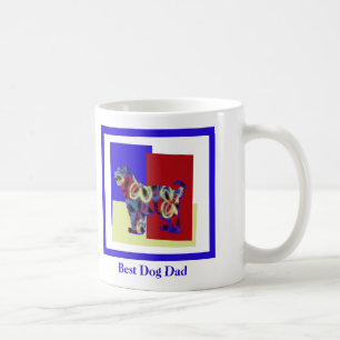 Caneca De Café Tibetano Terrier Dog Silhouette TRBY Dia do Pai