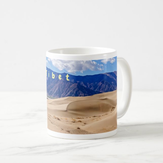 Caneca De Café Tibete - dunas de areia (Frente Esquerda)