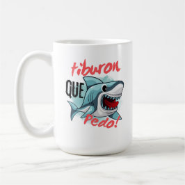 CANECA DE CAFÉ TIBURÃO DIZ QUE PEDO, TUBARÃO, O QUE ESTÁ ACONTECE