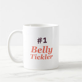 Caneca De Café Tickler da barriga #1 (branco)