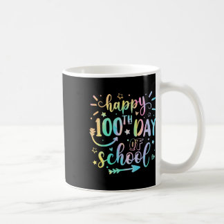 Caneca De Café Tie Dye Happy 100º Dia Da Escola S Para O Professo
