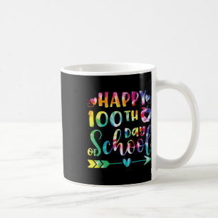 Caneca De Café Tie Dye Happy 100º Dia de Professores
