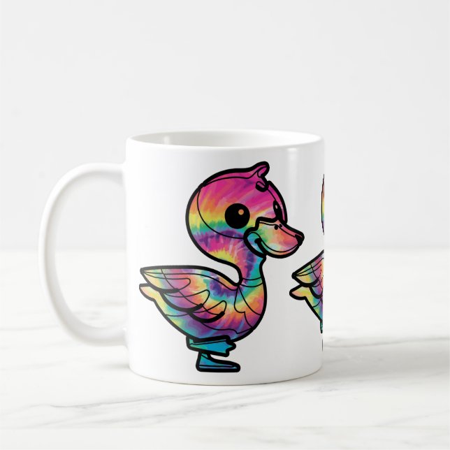 Caneca De Café Tie Dye Mallard Duck (Esquerda)