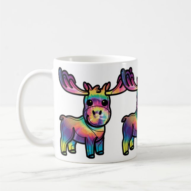 Caneca De Café Tie Dye Moose (Esquerda)