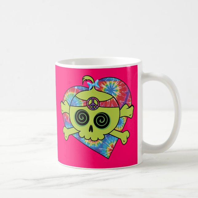 Caneca De Café Tie Dye Skull (Direita)