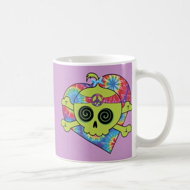 Caneca De Café Tie Dye Skull (Direita)