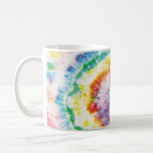 Caneca De Café Tie Dye Swirl. Padrão de Tiedye Invisível. Tecido