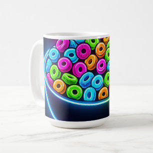Caneca De Café Tigela de Cereais Neon Glow