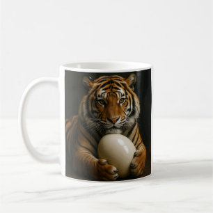 Caneca De Café Tiger Holding Ovo