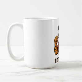 Caneca De Café Tiger Martial Arts - Never Give up motivational 