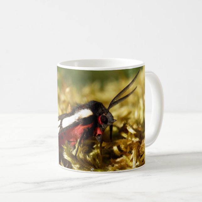 Caneca De Café Tiger Moth Inseto Mug. (Frente Esquerda)