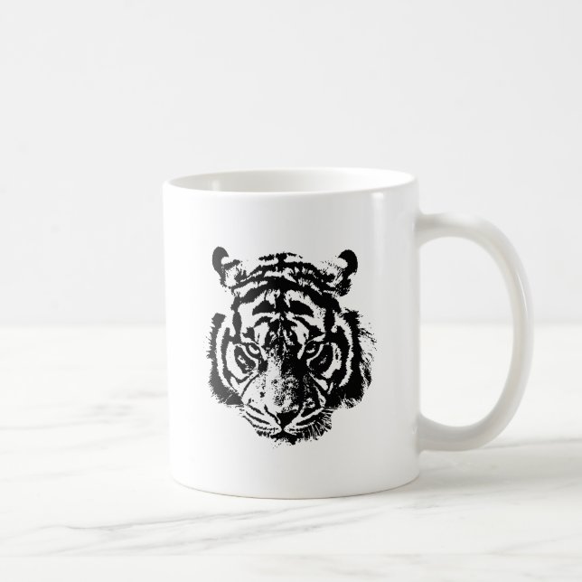 Caneca De Café Tiger Pop Art (Direita)