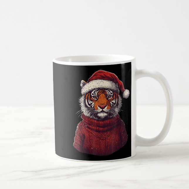 Caneca De Café Tiger Ugly Sweater Natal (Direita)