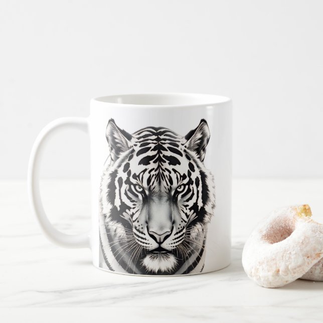Caneca De Café Tiger Wildlife Mug (Com Donut)