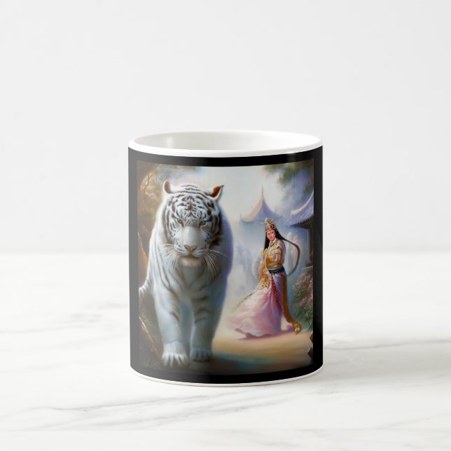 Caneca De Café Tigre Branco Chinês (8) (Centro)